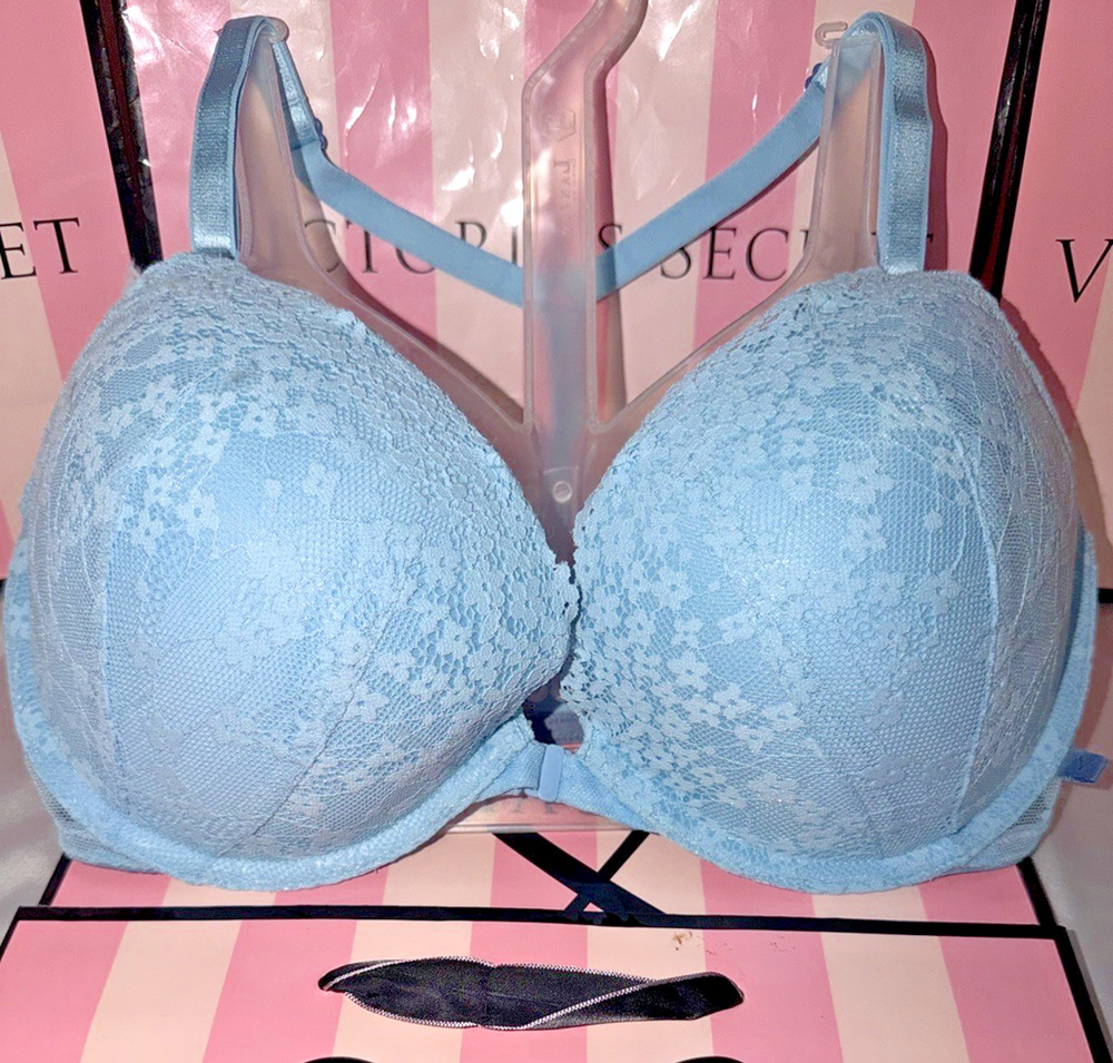 Victorias Secret Push Up Bra Sky Blue 34DD